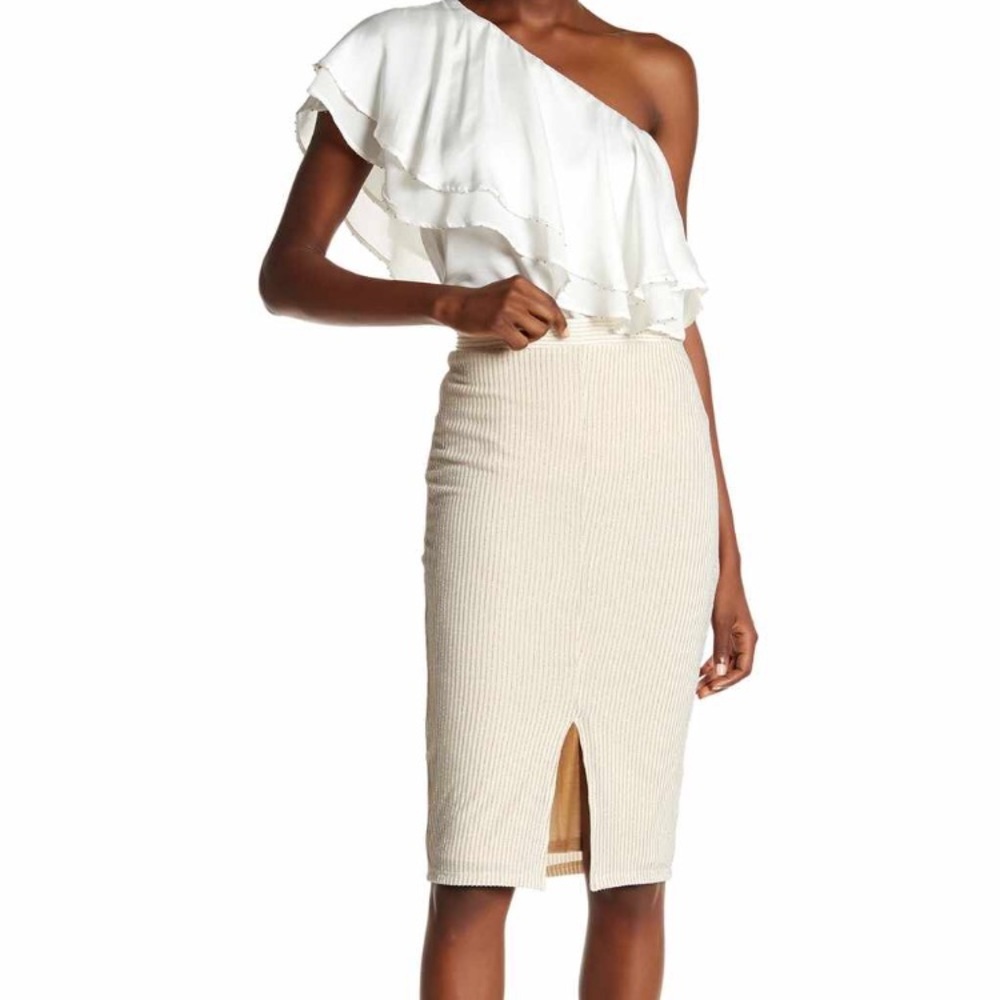Willow & Clay Lurex stripe skirt